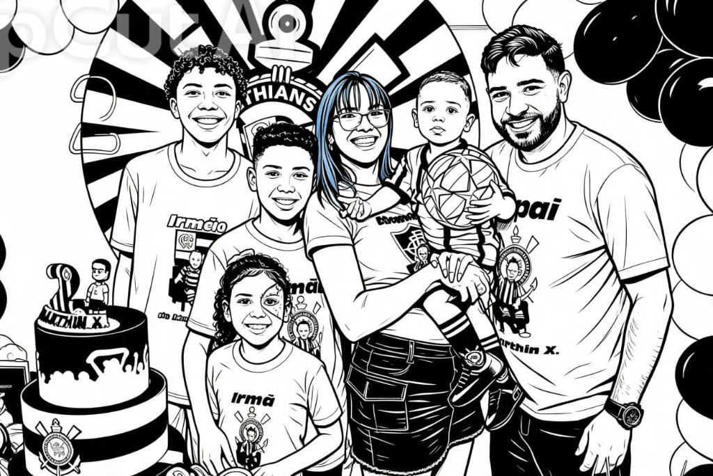 Foto de Família Vetorizada